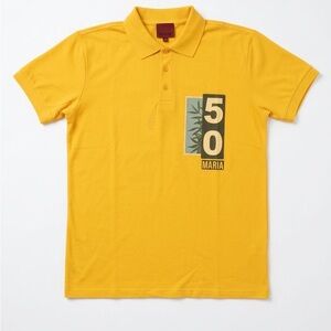 Polo by Ralph Lauren Golden Yellow Short Sleeve Graphic Polo-M